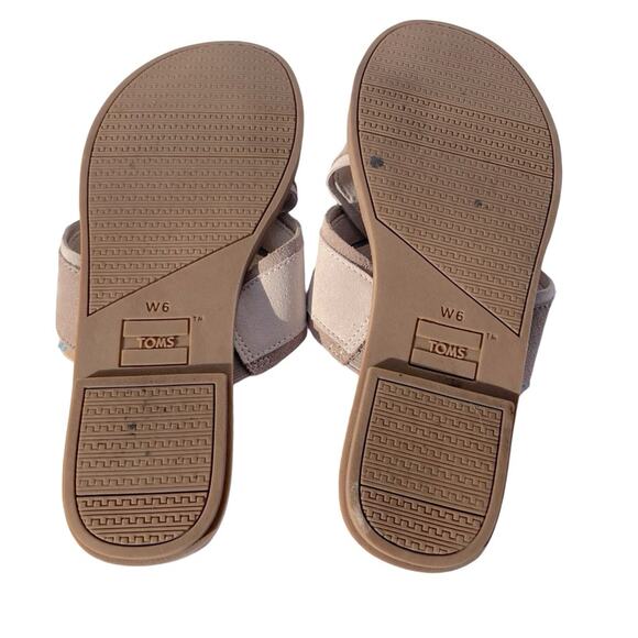 Toms Val Desert Taupe Suede Sandal Size 6 - Picture 5 of 6